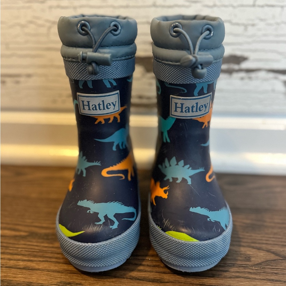 Hatley - Toddler Boys Dino silhouettes Sherpa lined rain boots